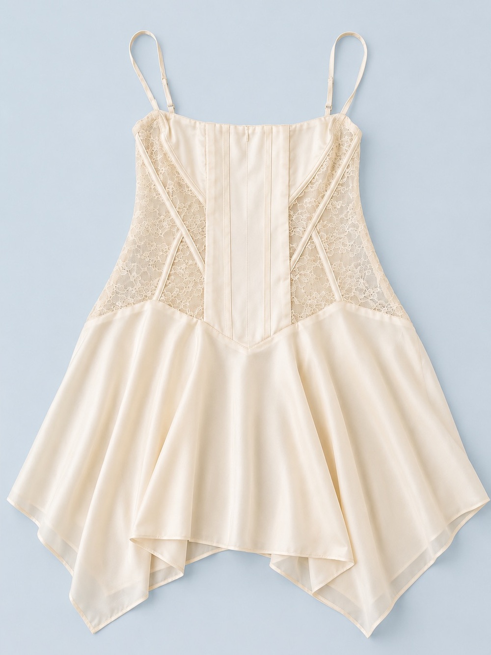 Oh Polly Ivory Lace Corset Babydoll Mini Dress
Size US 4
Coquette|Fairycore - Picture 4 of 6